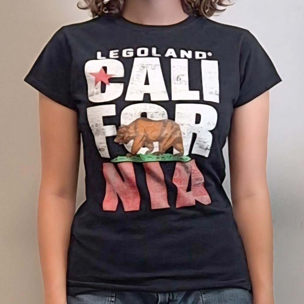 Legoland California Womens Medium Short Sleeve Tee Shirt 2012 Lego Fitted